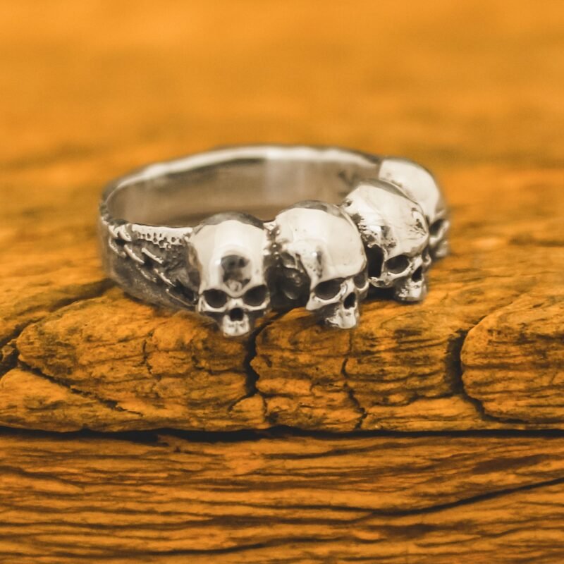Anel de Caveira - Four Skull (Prata)