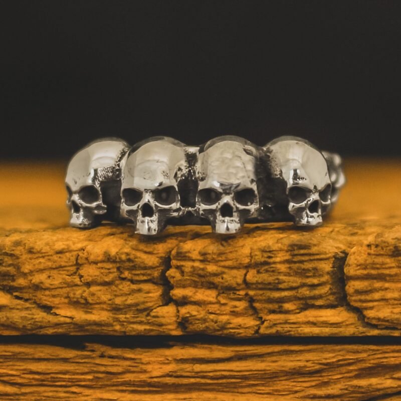 Anel de Caveira - Four Skull (Prata)