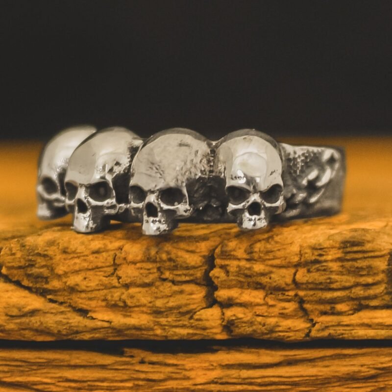 Anel de Caveira - Four Skull (Prata)