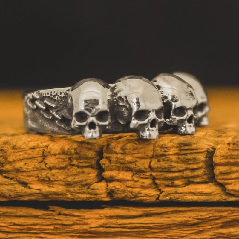Anel de Caveira - Four Skull (Prata)
