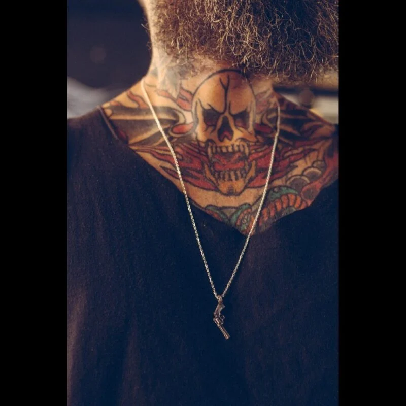Pingente Revolver - Hunter (Prata)