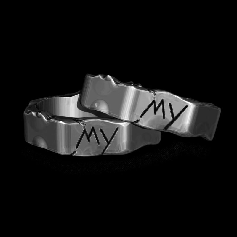 Par de Alianças Personalizadas - Custom (Prata)
