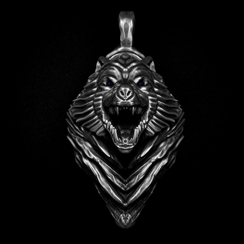 Pingente Lobo - Dark Wolf (Prata)