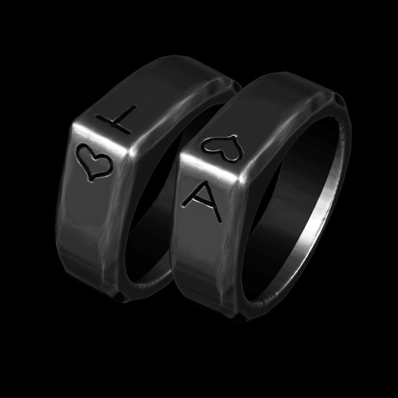 Par de Alianças Personalizadas - Custom II (Prata)