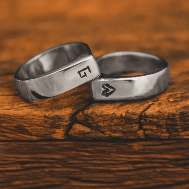 Par de Alianças Personalizadas - Custom II (Prata)
