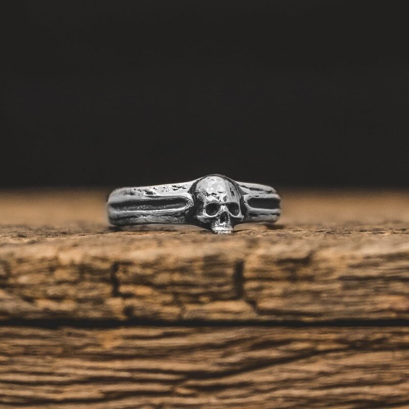 Par de alianças de Caveira - Skull Bone (Prata)