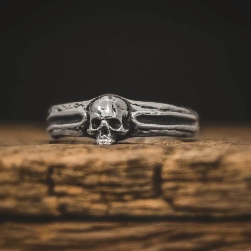 Par de alianças de Caveira - Skull Bone (Prata)