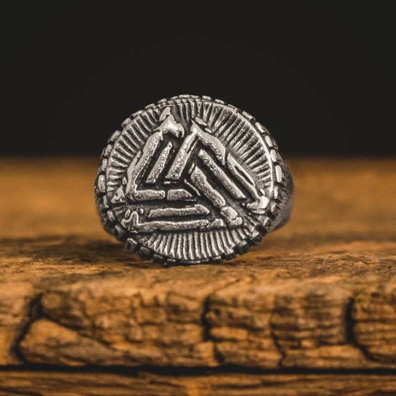 Anel Viking Valknut (Prata)