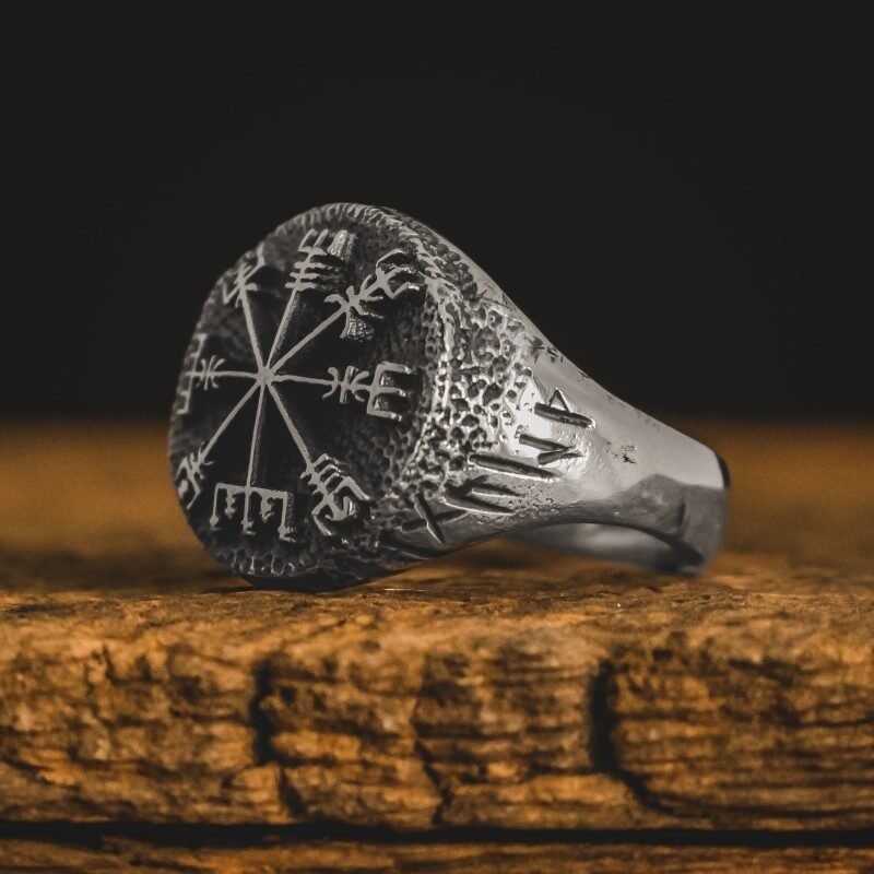 Anel Viking Vegvisir (Prata)