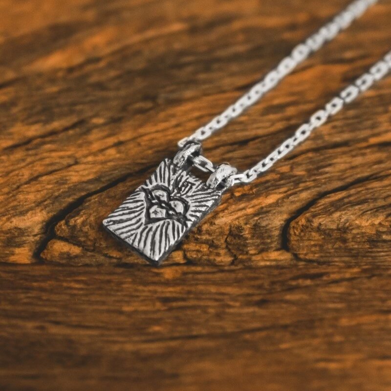 Pingente Sacred Heart (Prata)