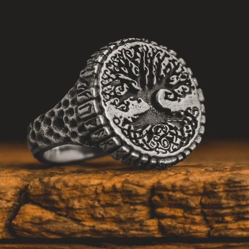 Anel Viking Yggdrasil (Prata)