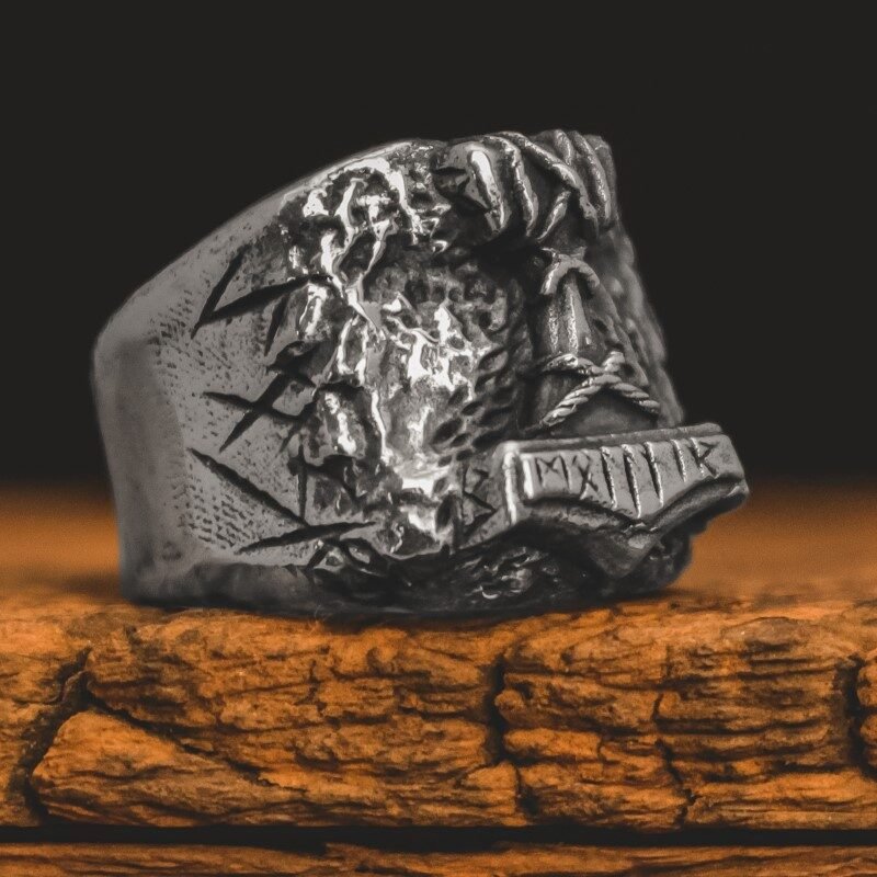 Anel Viking Mjolnir (Prata)