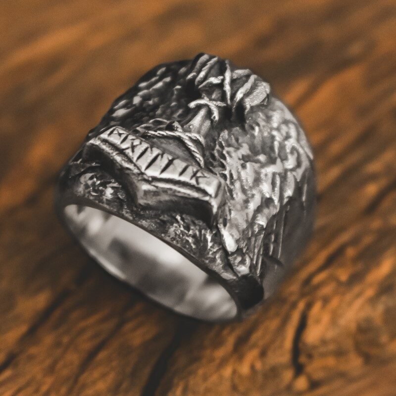 Anel Viking Mjolnir (Prata)