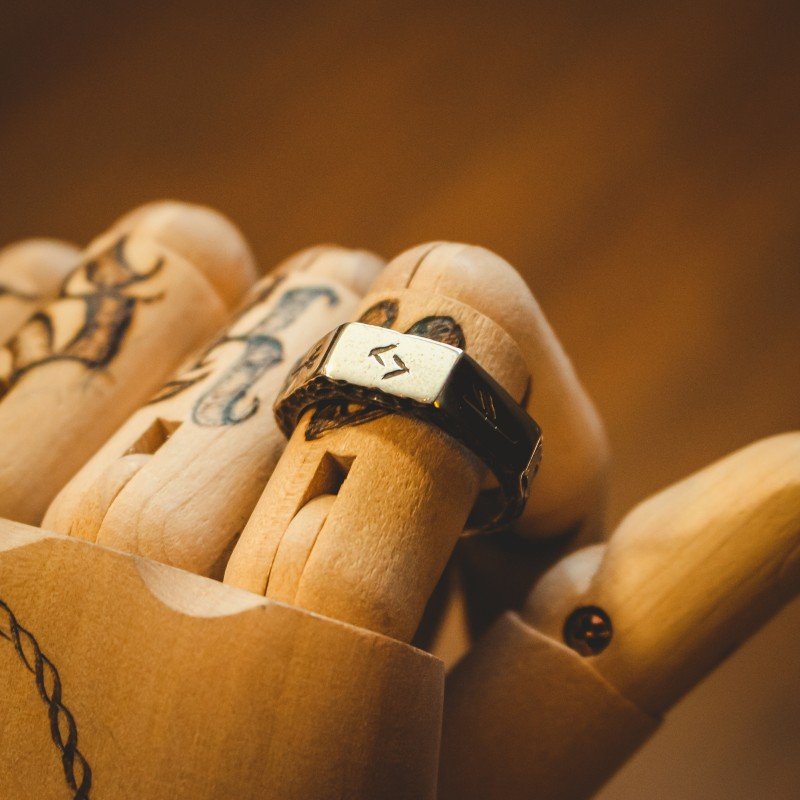 Anel Runas Vikings (Prata)