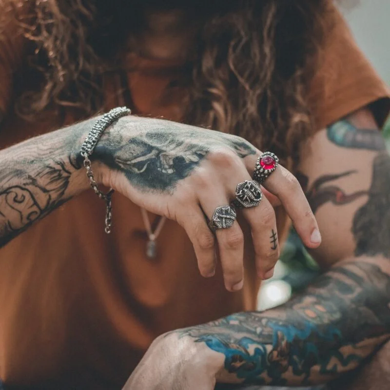 Anel Machado Viking (Prata)
