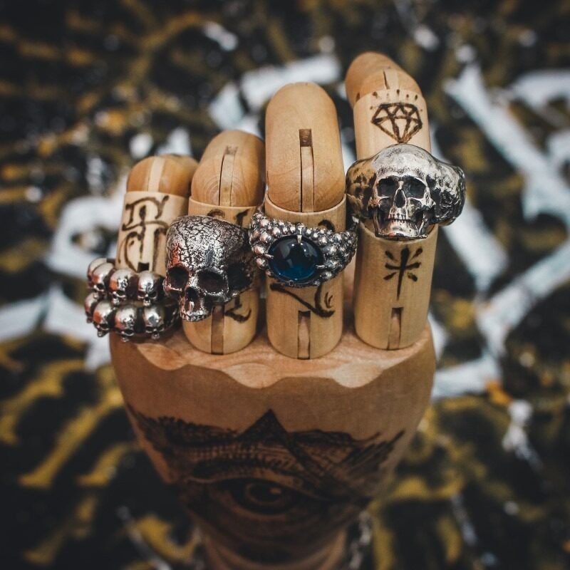 Anel de Caveira - Hard Skull (Prata)
