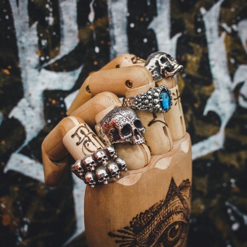 Anel de Caveira - Hard Skull (Prata)