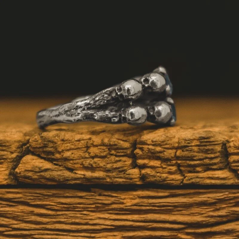 Anel de Caveira - Skull Double (Prata)