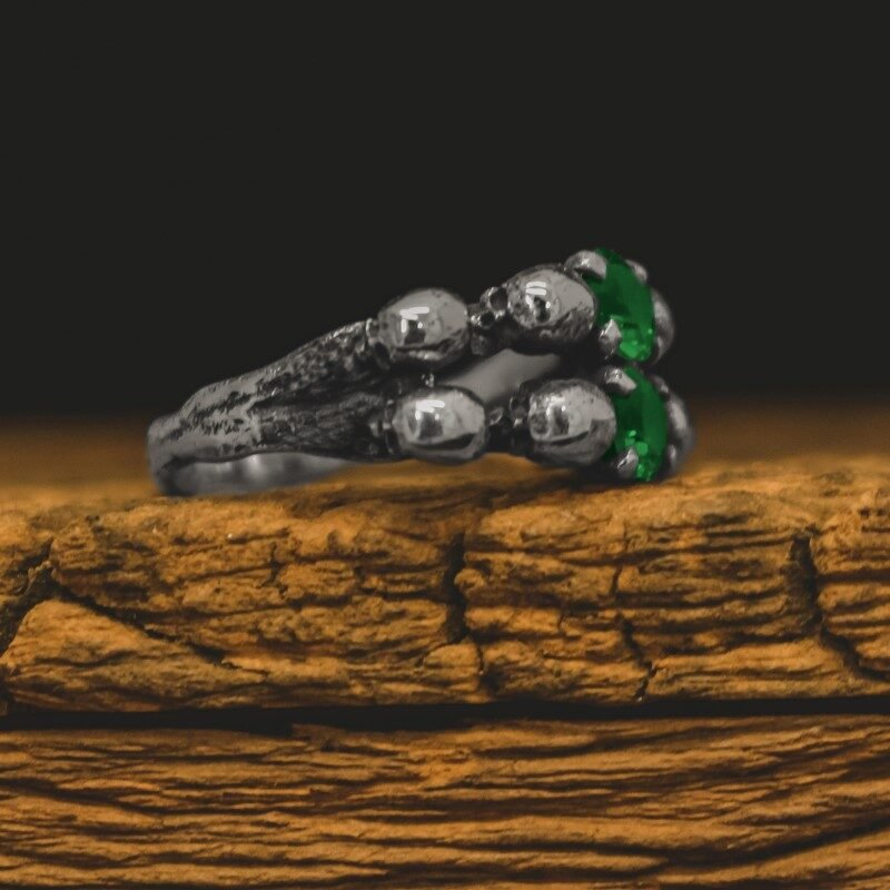 Anel de Caveira - Skull Double (Prata)
