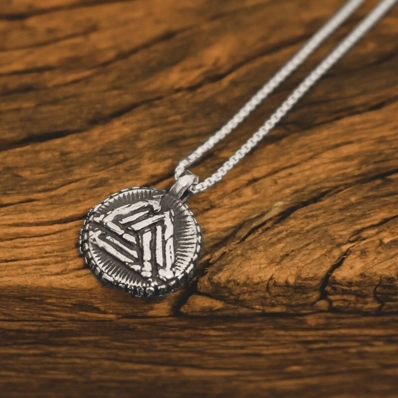 Pingente Viking Valknut (Prata)