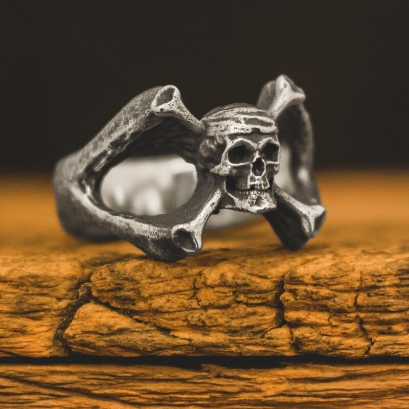 Anel de Caveira - Skull Pirate (Prata)