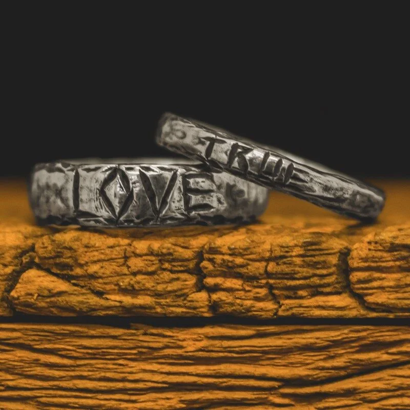 Par de Alianças Personalizadas - Lys (Prata)