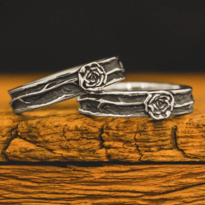 Aliança Rosa e Espinhos (Prata)