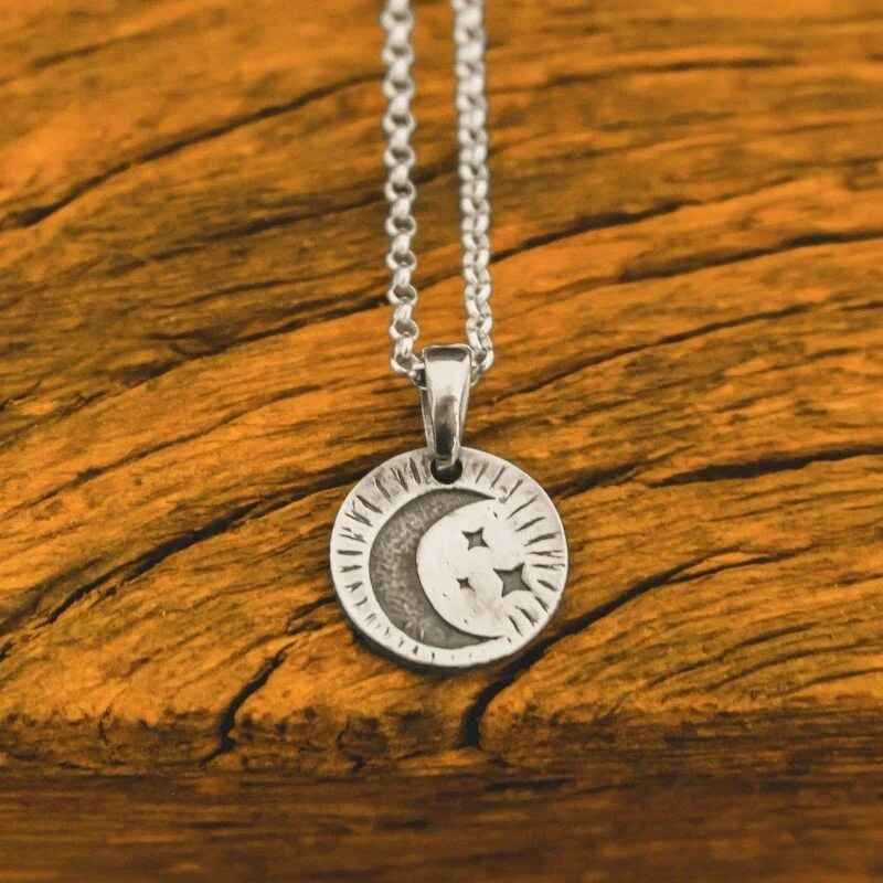 Pingente Sun e Moon (Prata)