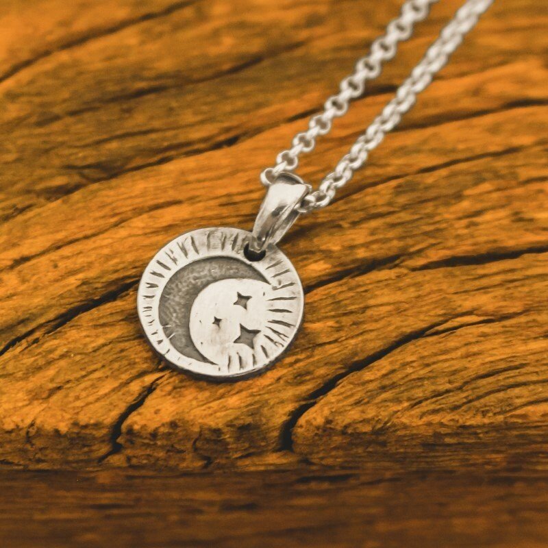 Pingente Sun e Moon (Prata)