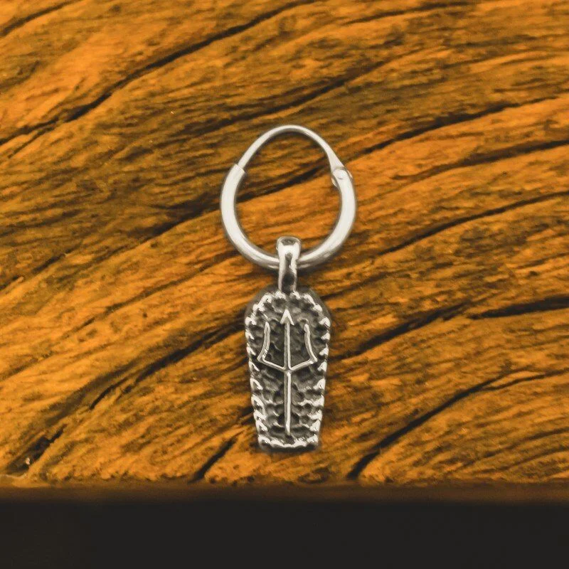 Brinco Argola Tridente (Prata)