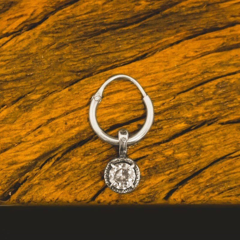 Brinco Argola Stone (Prata)