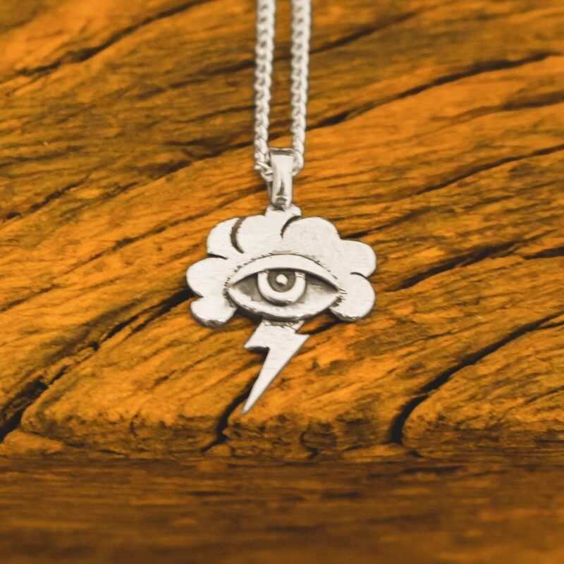 Pingente Eye Rays Old (Prata)