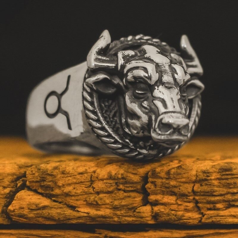 Anel Signo de Touro (Prata)