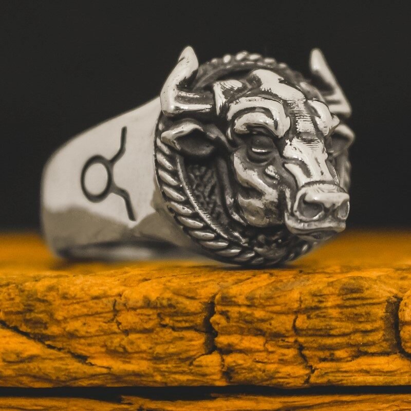 Anel Signo de Touro (Prata)