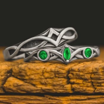 Par de Alianças com Pedra Ailith (Prata)